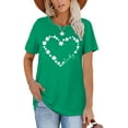 thumbnail image 4 of St. Patrick's Day Shirts for Women Shamrock Heart Graphic Tees St Patty's Lucky T-Shirt Irish Tops, 4 of 6