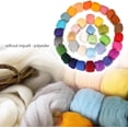 thumbnail image 3 of Hilo de lana sin hilar Fieltro con aguja mezcla de lana itinerante 100g Multicolor(100g-36), 3 of 4