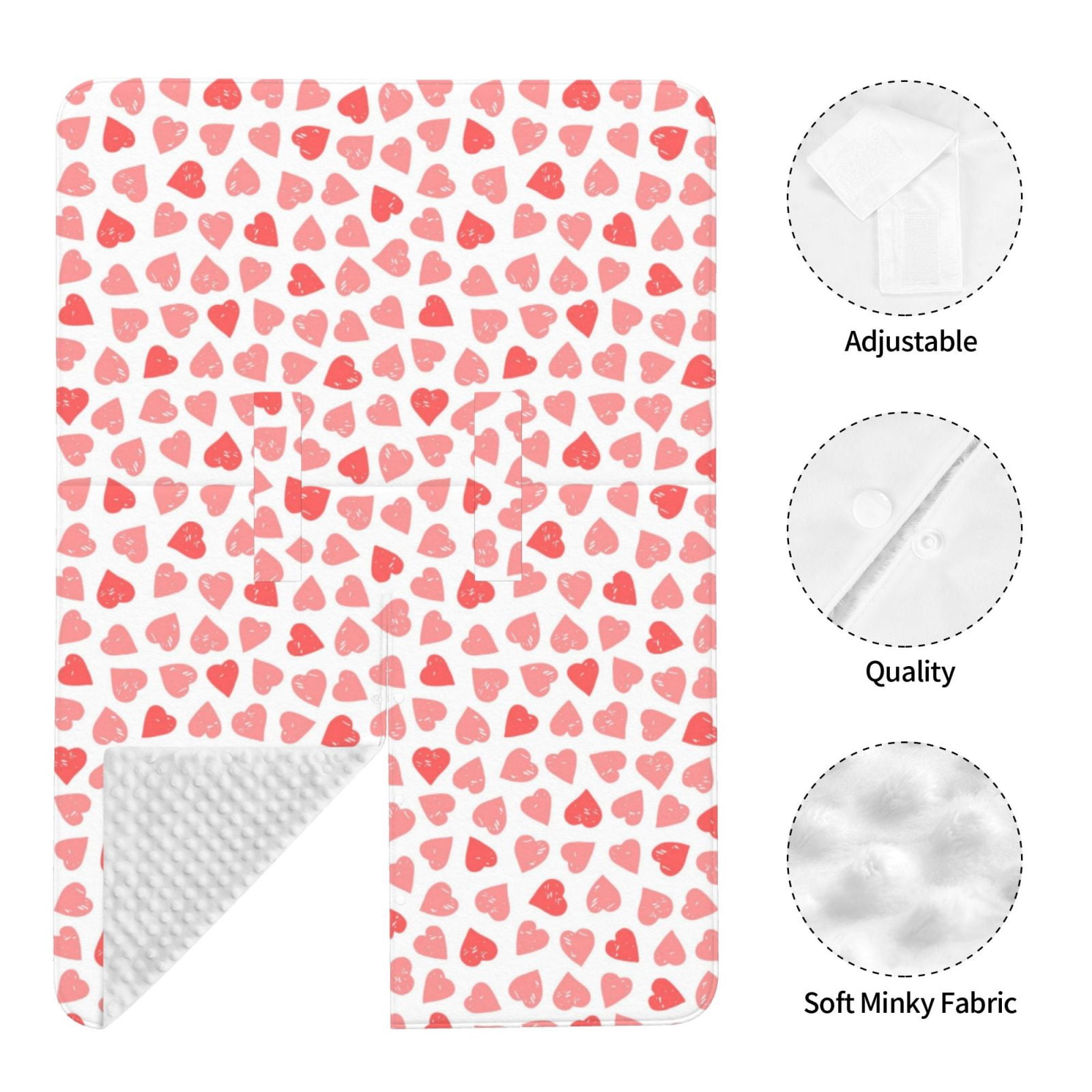 Naloa Hearts Baby Car Seat Cover, Breathable Baby Carrier Cover, Multiuse Baby Carrier Cover & Nursing Breastfeeding Cover