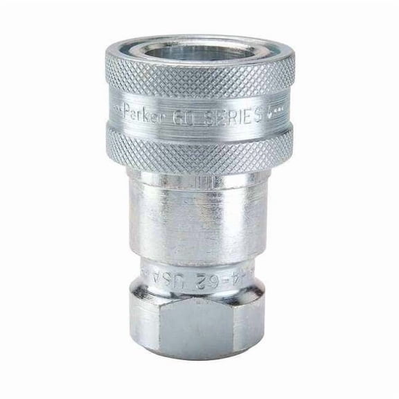 Parker Quick Connect,Socket,3/4",3/4"-14 H3-62-T8