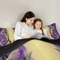 thumbnail image 6 of Feelyou Adult Abstract Ombre Bedding Comforter Set, Yellow Purple Gradient Stripes Twin Comforter Sets, Boho Modern Art Reversible Bedding Set, Microfiber Bedroom Decor, 2-Piece, 6 of 9
