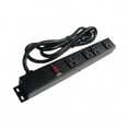 thumbnail image 1 of e-dustry  4 Outlet Metal Power Strip, 1 ft. - Black, 1 of 1