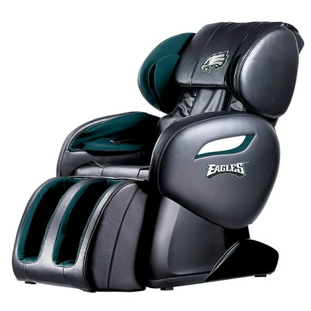 NFL Philadelphia Eagles Electric Full Body Shiatsu Massage Chair Foot Roller Zero Gravity w/Heat