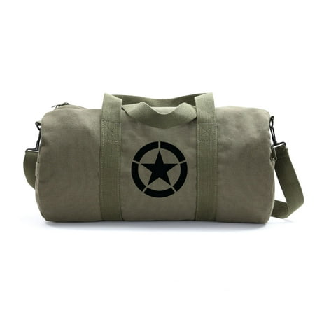 Army Force Gear WWII Military Jeep Invasion Star Duffel Tote Gym Bag World War