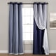 thumbnail image 1 of Paneles transparentes con ojales Lush Decor forro aislante opaco azul marino Juego 38X84, 1 of 2
