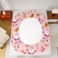 thumbnail image 5 of Manfei Christmas Santa Claus Bed Sheets,Kawaii Xmas Reindeer King Sheets,Happy New Yaer Sheet Set For Girls Boys,Microfiber Bedroom Decor,4pcs, 5 of 7