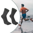 thumbnail image 6 of Unique Bargains Pair Full Finger Five Toe Socks Unisex Non Slip Daily Fit Finger Socks Gray, 6 of 7