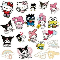 Sanrio Wall Sticker For Bedroom Living Room Nursery Party Decorations Anime Cartoon Background Self-Adhesive Wall Decor Baby Boy Girl Kids Room Wall Mural Decor Poster Gift