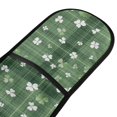 thumbnail image 2 of Dailycode Double Sided Oven Mitt with Loop Heat Resistant Kitchen Long Potholders 7" x 35" Plaid with Shamrocks, 2 of 6