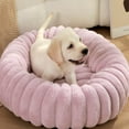 thumbnail image 2 of Zonao Plush Pet Bed for Dogs & Cats- Long Hair Round Winter Warm Dog Bed Dog Crate Mat Cat Bed,for Small Dogs Cats, 2 of 8