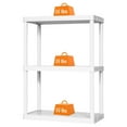 thumbnail image 6 of HeSLehs 3 Shelf Knect-A-Shelf Ventilated Light Duty Storage Unit Organizer System for Home, Garage, Basement, and Laundry, White, 6 of 9