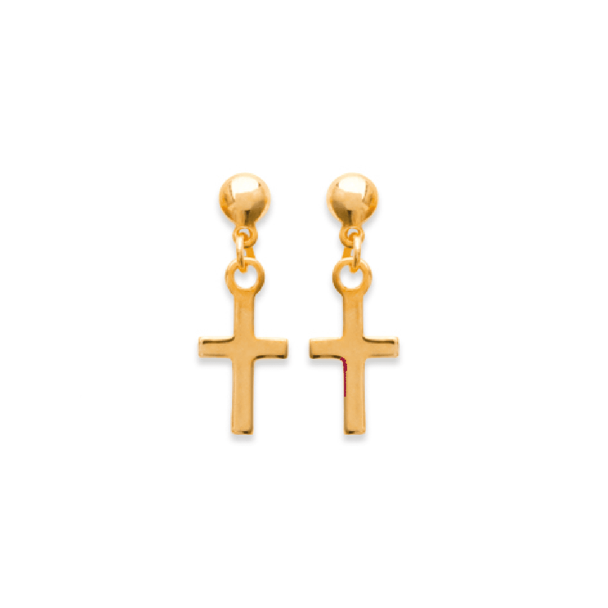 Mystigrey Cross 18K Gold Plated Dangling Earrings for Women and Girls