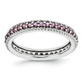 thumbnail image 2 of Garnet Sterling Silver Polished Rhodolite Eternity Ring, 2 of 6