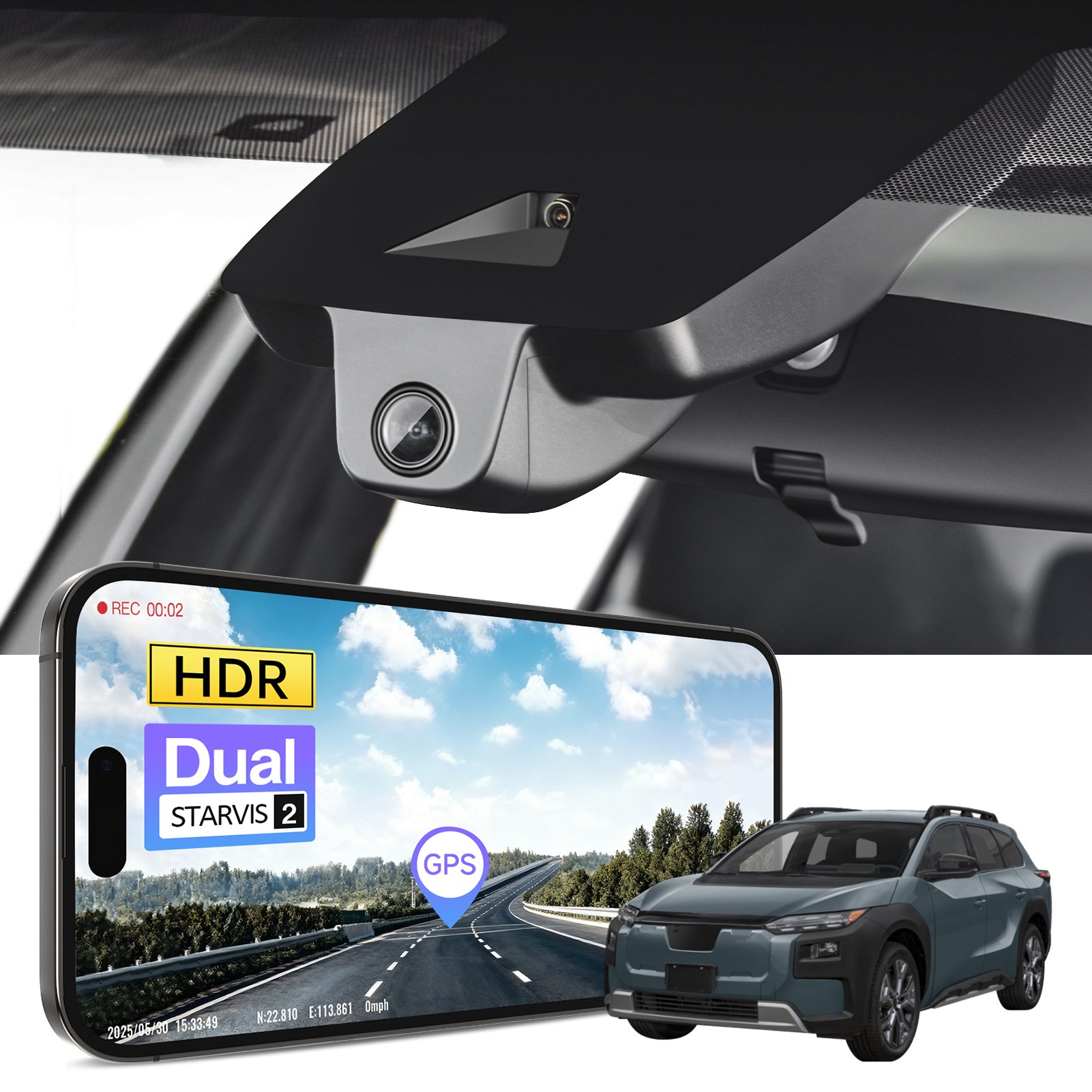 Mangoal 4K HDR Dash Cam STARVIS 2 IMX678 Fit for Subaru Trailseeker 2026, Premium Touring Touring Leather, OEM Style, 2160P UHD Video, 5G WiFi & APP, GPS, 64GB Card