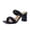 Black, variant on Irine Chunky Heels for Women, Braided Block Heel Sandals with Square Toe and Memory Foam