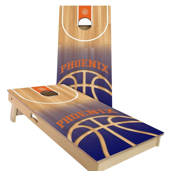 Skip's Garage | Phoenix Basketball Backyard 2x4 Cornhole Board Set (24" x 48") | Includes (8) Bags   Various Accessory Options