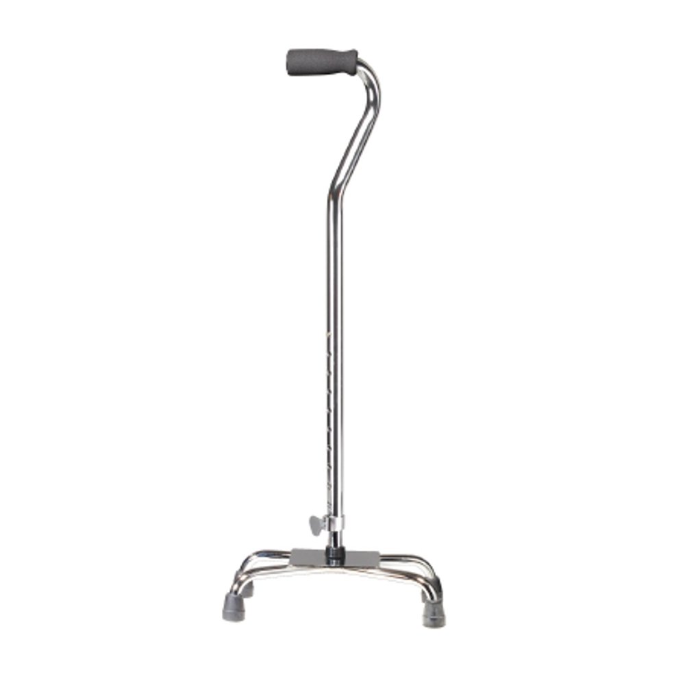 Quad cane, large base, chrome, 4ea
