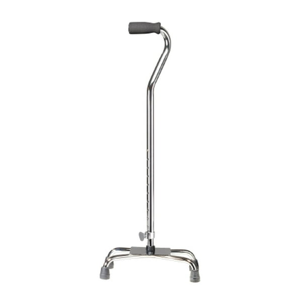 Quad cane, large base, chrome, 4ea