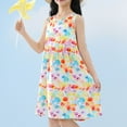 thumbnail image 2 of Bovxnpu Summer Girls Dresses, Girls Cotton Casual Dress Nightgowns Loungewear, Girl's Sleeveless Dress Breathable Princess Dress Children's Home Nightgown 11 Years, 2 of 3