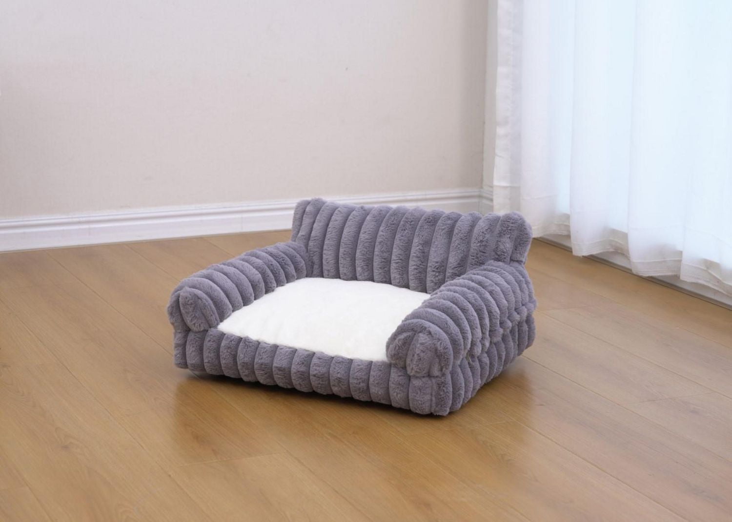 Home4Cat Canapé Douillet pour Chiens et Chats, Taille Petite à Moyenne, Noir