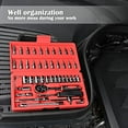 thumbnail image 5 of SHX 46 Pieces 1/4 inch Drive Socket Ratchet Wrench Set, with Bit Socket Set Metric and Extension Bar for Auto Repairing and Household, with Storage Case, 5 of 6