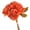 Orange, variant on Orange Faux Rose Bouquet, 7 Stem Artificial Flowers with Red Tipped Burnt Edge Petals and for Fall Wedding Centerpieces, Home Vase Decor