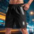 thumbnail image 5 of Men's Athletic Running Shorts Gym Workout Shorts Quick Dry Lightweight Sports Basketball Exercise Tennis Black 2XL, 5 of 5