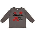 thumbnail image 3 of Inktastic Grandma Was Here Red Kisses Boys or Girls Long Sleeve Toddler T-Shirt, 3 of 5