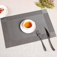 thumbnail image 3 of Silver Gray Washable Rectangular Indoor Placemats for Protect Table Set of 4, Non-slip Table Mats, 3 of 7