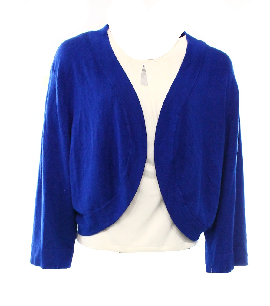Royal blue duster cardigan sweater top women zara
