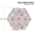 thumbnail image 2 of Naloa Various Rabbits Leather Coasters for Drinks, Durable Drink Coasters 4 Set for Tabletop Protection, Luxurious Home Décor and Housewarming Gift ( {designName})Hexagon, 2 of 6