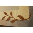 thumbnail image 3 of Geometric Brown Beige Modern 4x6 Area Rug Leaves Carpet - Actual 3' 6" x 5' 2", 3 of 5