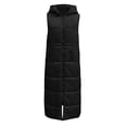 thumbnail image 7 of ZMHEGW Women Coats Winter Sleeveless Vest Long Hoodie Warm Down With Pockets Quilted Outdoor Zip Up Long Vest Fall Jackets, 7 of 7