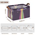 thumbnail image 7 of Yayeee Foldable Storage Basket for Shelves with Handles Set of 2 Waterproof Cloth Bins, Colorful UFO, 7 of 7