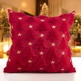 thumbnail image 4 of Christmas Light Pillow Covers Soft Multicolor Plush Snowflake Reindeer Shape Sofa Cover Home Decoration, 4 of 6