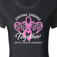 thumbnail image 4 of Inktastic Staying Strong Together with Pink Breast Cancer Ribbon Women's T-Shirt, 4 of 5