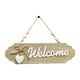 thumbnail image 2 of Letrero de madera para puerta colgante, placa de madera colgante con lazo, colgador decorativo para puerta Bienvenido de madera, 2 of 9