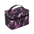 thumbnail image 4 of Handbag Travel Bag Cosmetic Bag 9×6.3×6.7in Multi-Function Bag Large Capacity For Camping Travel Family Travel Darkmagenta Marble_2, 4 of 6