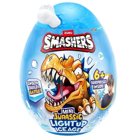 Smashers Mini Jurassic Light Up ice Age Mystery Egg [6  Surprises!]