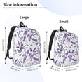 thumbnail image 4 of Daiia Lavender Flowers Vintage Canvas Backpack for Men and Women ,Hiking Backpack,Travel Laptop Bag for School,Large Capacity Backpack, 4 of 8