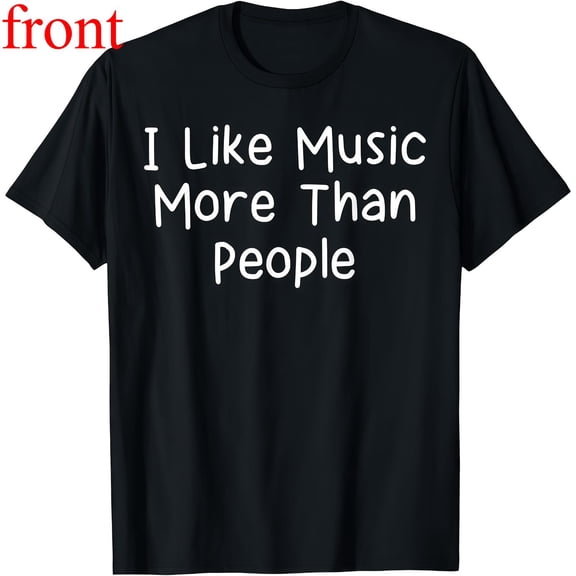 Women's Music Graphic Cotton T Shirt Comfortable Short Sleeve Round Neck Top Black S-5XL