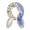 Blue Crescent, variant on Women's Silky Feeling Satin Neckerchief Square Scarf 26.5 x 26.5 Inches, Orange and Brown