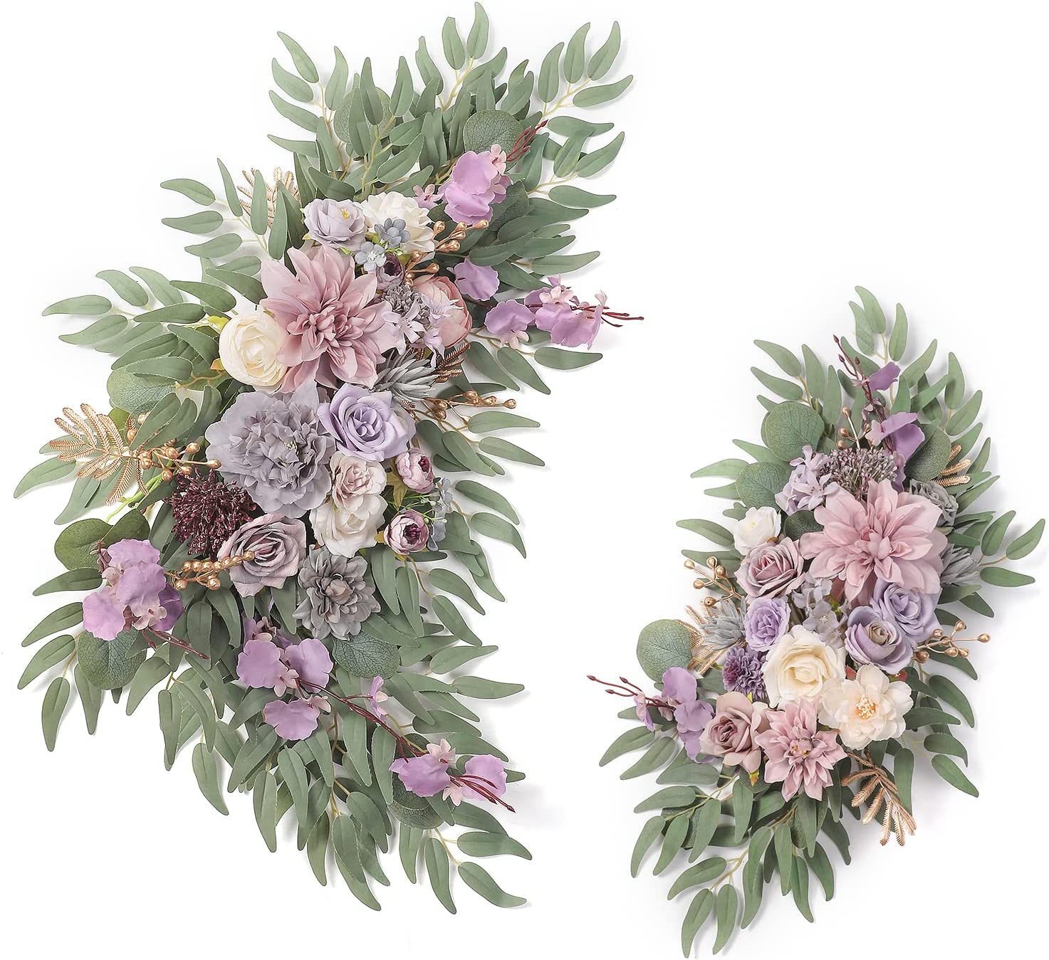 HAOSHICS Flora Artificial Flower Swag Wedding Arch Flowers Kit (Pack of