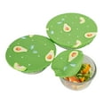 thumbnail image 2 of Clearance! 3Pcs/Set Reusable Beeswax Food and Reusable Food Sustainable Fresh Design Beeswax Wrappings Bowl Cover Waste Biodegradable Sandwich Three-Piece Fresh-Keeping Cloth, 2 of 4