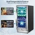 thumbnail image 2 of Tittla 15 Inch Wine Refrigerator,Under Counter 30 Bottle Wine Cooler,Dual Zone Fast Cooling, Low Noise, 2 of 12