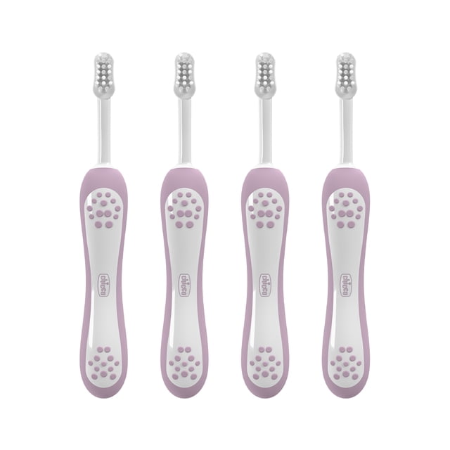 Chicco Set 4 piezas Cepillo de Dientes 6-36 Meses Lila
