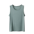 thumbnail image 2 of DPTALR Men's Fashion Solid Color Round Neck Sleeveless Comfort Regular Tank Top,Green, XXL, 2 of 5