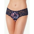 thumbnail image 2 of Joyspun Women's Microfiber and Lace Hipster Panties, 3-Pack, Sizes XS-3XL, 2 of 4