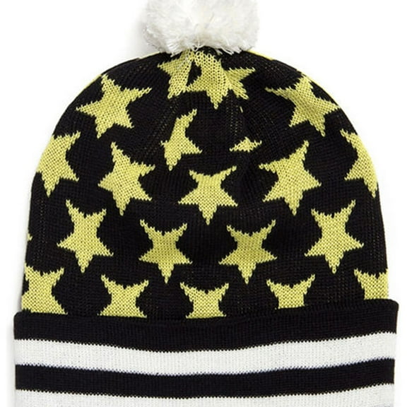 Black Scale Mens The Blvck Star Beanie Hat, Black, One Size