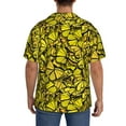 thumbnail image 5 of Xecao offers the Yellow Butterflies for Men's Casual Short-sleeved Shirt, a button-up collared shirt with a pocket, perfect for beach vacations and yacht travel in the X-Large size., 5 of 7